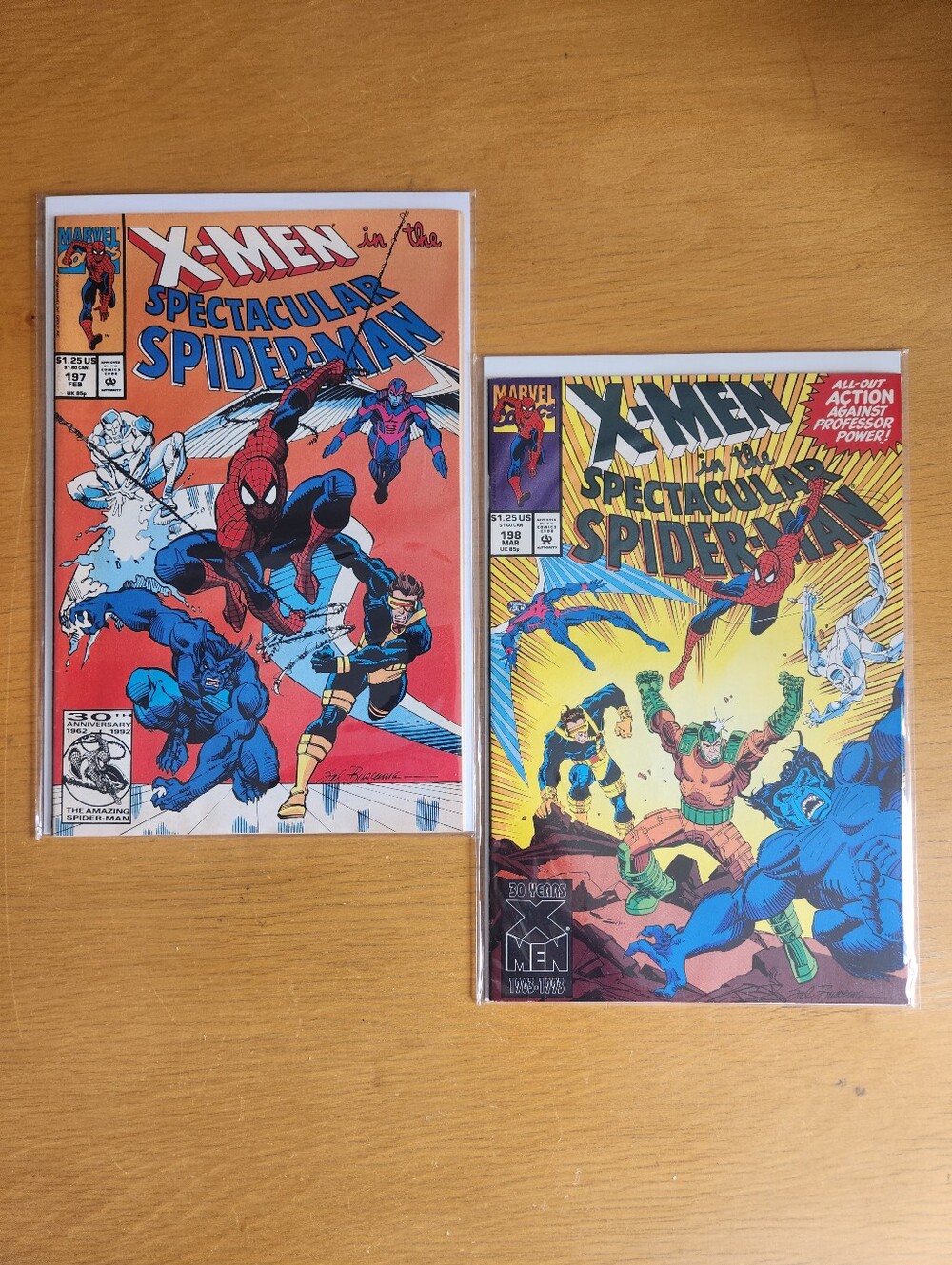 Spectacular Spider-Man #197, 198 1990s Marvel (Lot of 2)